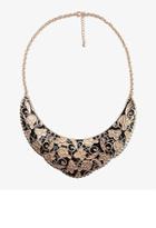 Forever21 Lacquered Floral Chain Necklace