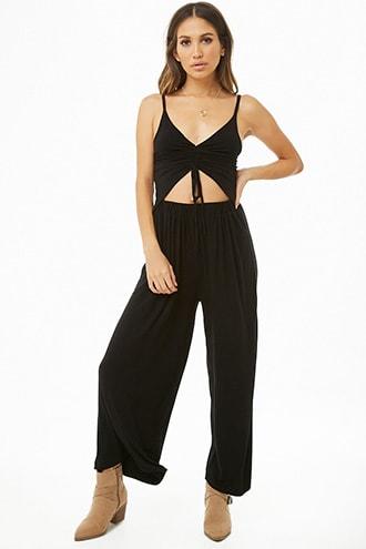 Forever21 Ruched Cutout Cami Jumpsuit