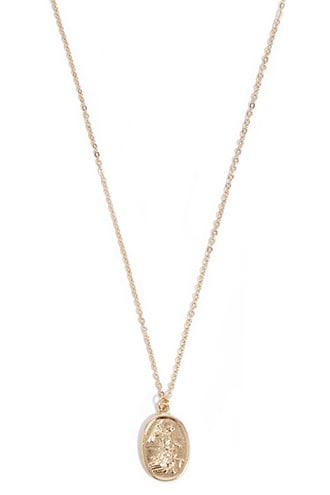 Forever21 Angel Engraved Pendant Necklace