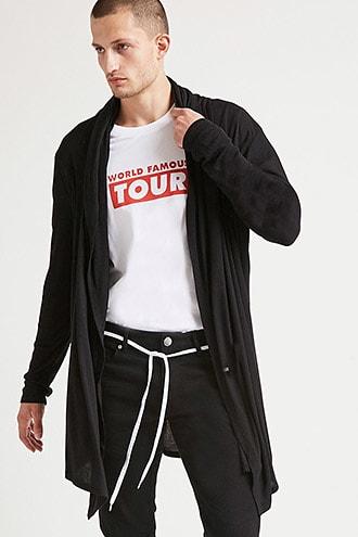 Forever21 Hooded Ribbed Cardigan
