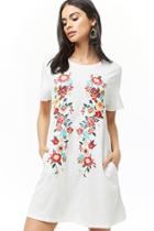 Forever21 Floral Embroidered Swing Dress