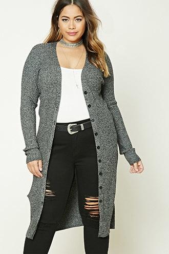 Forever21 Plus Women's  Plus Size Button-down Cardigan