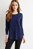 Forever21 Curved-hem Pocket Tee