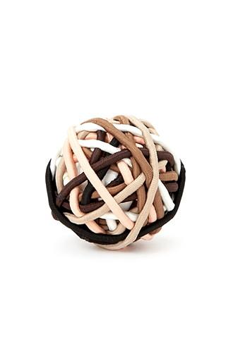 Forever21 Black & Cream Hair Tie Ball Set