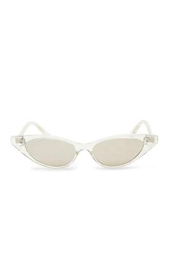 Forever21 Transparent Skinny Cat-eye Sunglasses