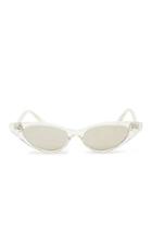 Forever21 Transparent Skinny Cat-eye Sunglasses