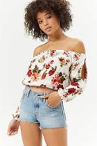 Forever21 Vented Off-the-shoulder Floral Top