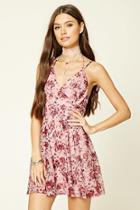 Forever21 Women's  Floral Halter Cami Mini Dress
