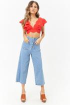 Forever21 Button-fly Ankle Jeans