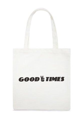 Forever21 Good Times Graphic Tote Bag