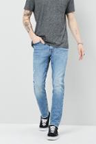 Forever21 Lightly Distressed Slim-fit Jeans