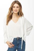 Forever21 Chiffon Pussycat Bow Top