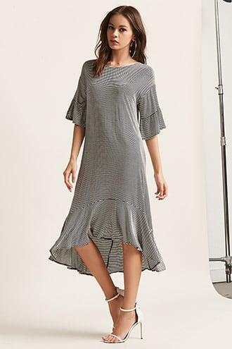 Forever21 Stripe Ruffle-trim Dress