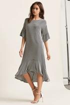 Forever21 Stripe Ruffle-trim Dress