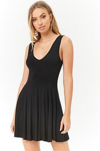 Forever21 V-neck Mini Skater Dress