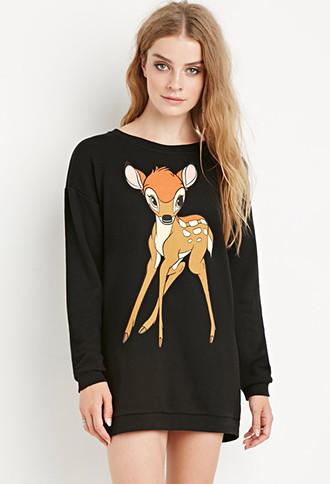Forever21 Oversized Bambi Sweatshirt