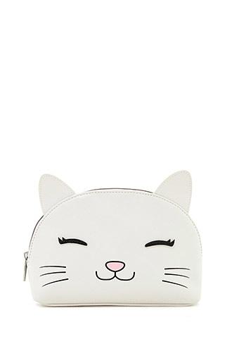 Forever21 Happy Cat Makeup Bag