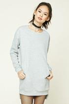 Forever21 Women's  Quilted Longline Sweatshirt