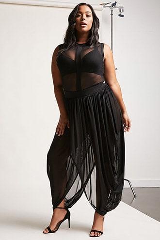 Forever21 Plus Size Bodysuit & Maxi Skirt Set