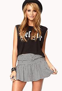 Forever21 Forget Me Not Houndstooth Skort