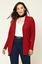 Forever21 Plus Women's  Rust Plus Size Seed Knit Cardigan