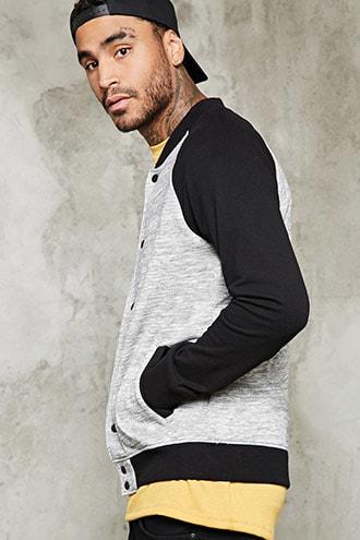 Forever21 Heathered Varsity Jacket