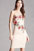 Forever21 Embroidered Floral Tube Dress