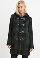 Forever21 Toggle-front Plaid Coat