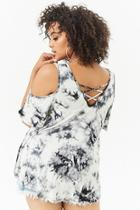 Forever21 Plus Size Tie-dye Open-shoulder Top