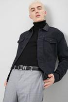Forever21 Faux Leather-collar Denim Jacket