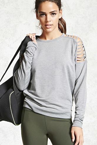 Forever21 Active Ladder Cutout Top