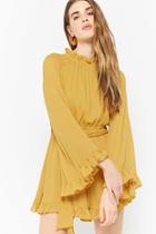 Forever21 Ruffle Trim Bell Sleeve Romper