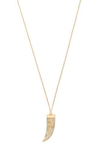 Forever21 Faux Marble Tooth Necklace