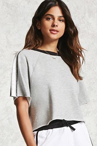 Forever21 Striped French Terry Top