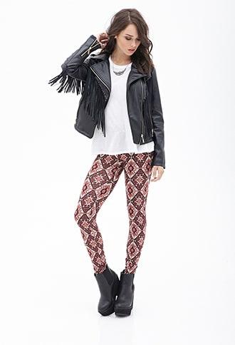 Forever21 Kaleidoscope Print Knit Leggings