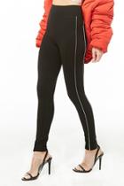Forever21 Reflective Piped-trim Leggings