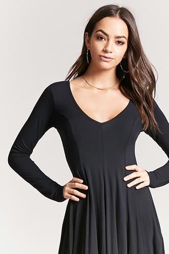 Forever21 V-neck Skater Dress