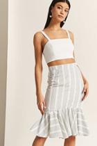 Forever21 Stripe Ruffle Skirt