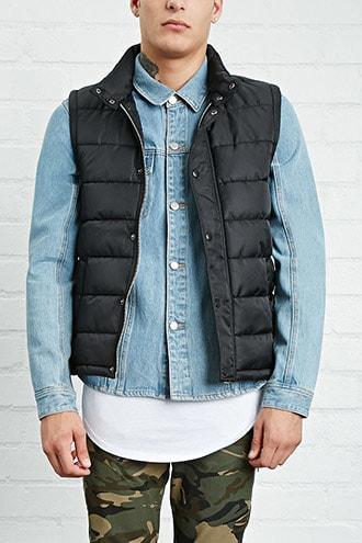 Forever21 Nylon Puffer Vest