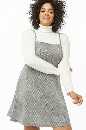 Forever21 Plus Size Glen Plaid Cami Dress