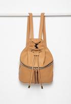 Forever21 Pebbled Faux Leather Backpack (tan)