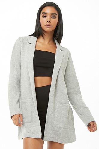 Forever21 Longline Open Front Jacket