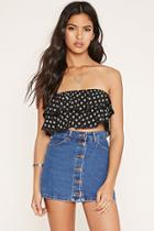 Forever21 Women's  Diamond Print Crop Top