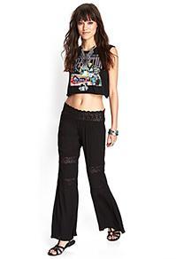 Forever21 Crochet Wide-leg Pants