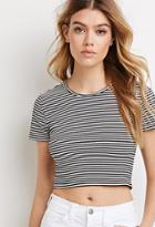 Forever21 Micro-stripe Ribbed Tee