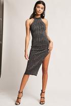 Forever21 Ribbed Metallic Knit Dress