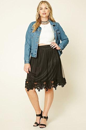 Forever21 Plus Women's  Plus Size Tulle Skirt