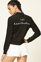 Forever21 Women's  Not Heartbroken Bomber Jacket