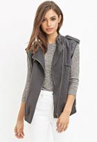Forever21 Contrast-paneled Utility Vest