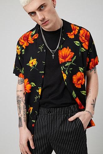 Forever21 Cuffed Pinstriped Straight-leg Pants